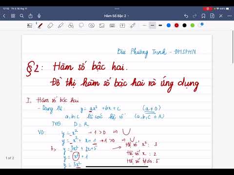 Hàm số bậc hai e đồ thị