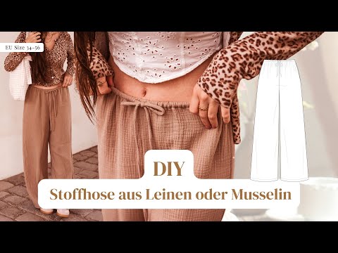 DIY simple linen trousers | Summer Pants pattern and sewing instructions