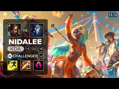 Nidalee vs Kindred Jungle - KR Challenger - Patch 13.10 Season 13
