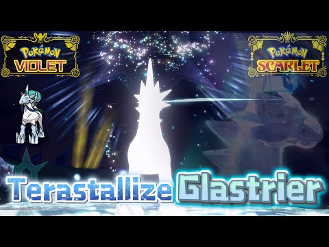 Terastallize Glastrier VS Shiny Glastrier | Pokemon Scarlet and Violet