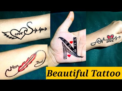 Beautiful S Love Tattoo Design | Different Types Of Temporary Tattoo Design With Pen At Home |Tattoo
