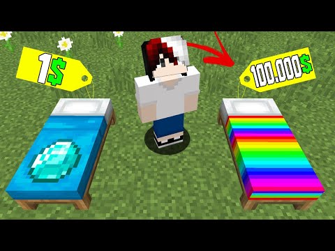 1$ YATAK VS 100.000$ YATAK - Minecraft
