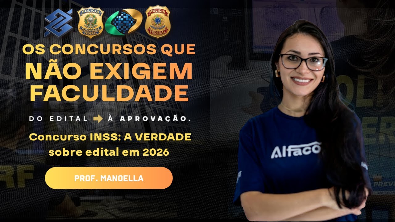 Concurso INSS 2026: A VERDADE sobre o edital (vale a pena começar agora?) Prof Manoella