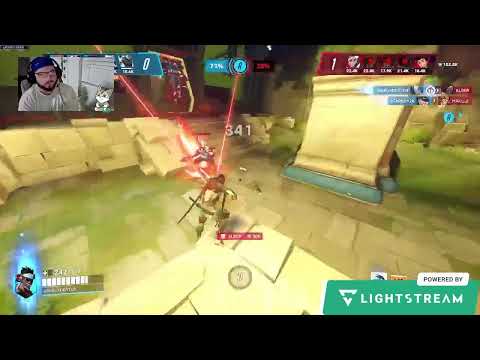 Genji deflect junk bombs into a quad #overwatch2 #stadium #dadsontiktok #elite #genji 