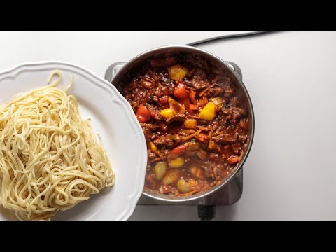 Real Uzbek lagman | National dishes of Uzbekistan street food / MARGILAN