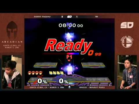 NorCal Arcadian 2016: Danny Paguiao (Marth) vs Tri (Fox) - Singles - Pools