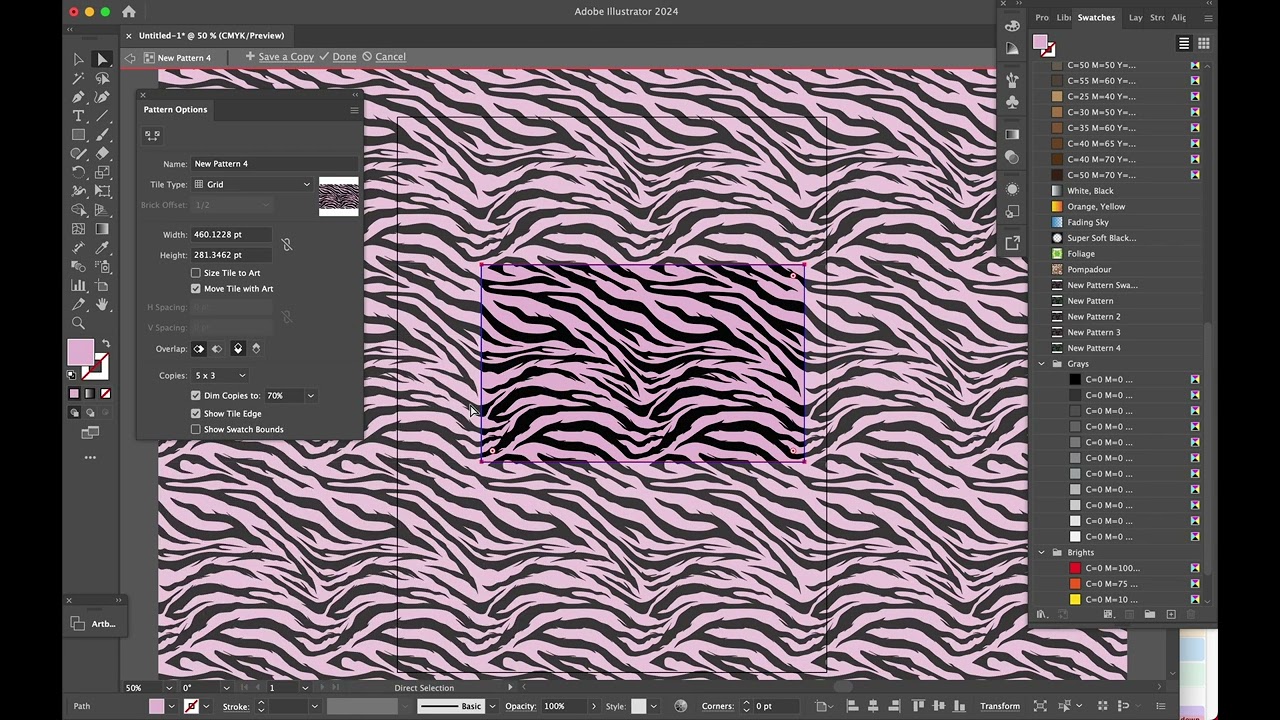 zebra print illustrator