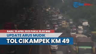 Kendaraan Pemudik Mulai Padati Tol Jakarta-Cikampek KM 49, Rabu 19 April 2023