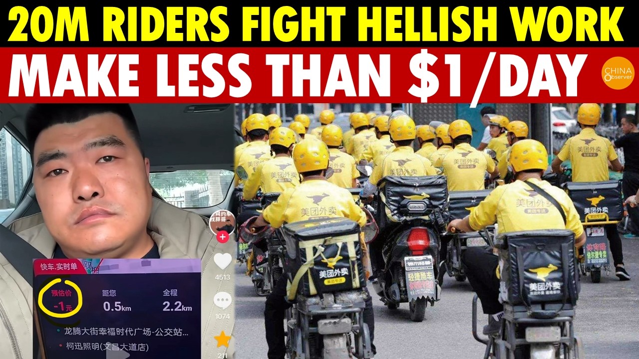 Working in China Feels Like Hell! 20M Delivery Riders, Only 4M Needed, Make Less Than $1/Day