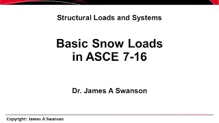 STR04 L05a - Basic Snow Loads