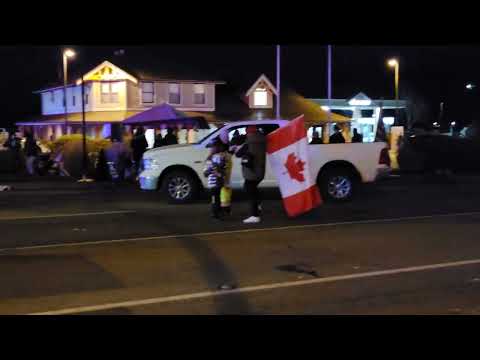 Surrey BC Freedom Convoy at Pacific Border Crossing Feb 12, 2022 20220212 181926