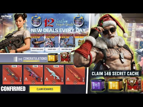 6Th Anniversary Confirmed 7 Mythic Guns FREE+146 Secret Cache Rewards+12 Days Holiday Deals Codm2025