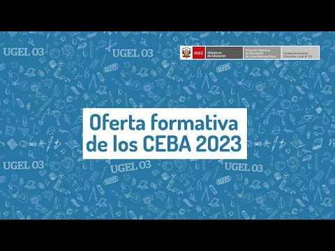 Oferta formativa de los CEBA 2023
