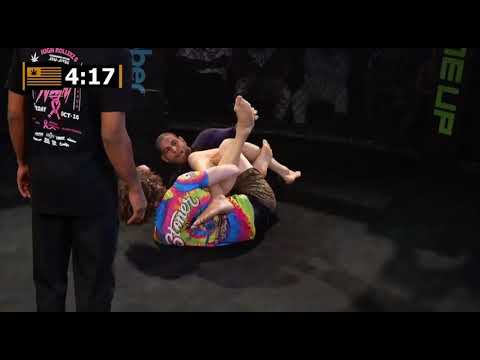 Jordan Wirth from 10th Planet Jiu Jitsu wins a heel hook scramble at High Rollerz