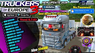 Truckers Of Europe 3 Mod Apk v0.7.63 Latest Version 2026 - Mod Menu / Unlimited Money & Unlock All