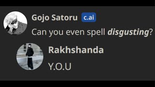 Character ai. ... but i bully Gojo...