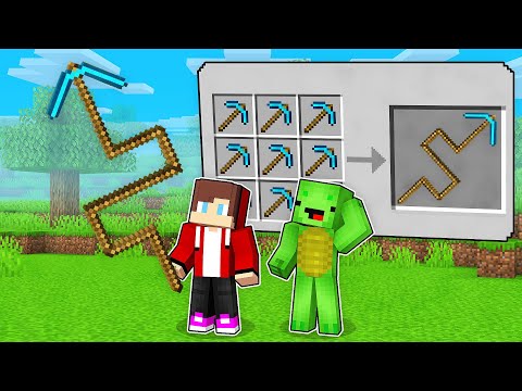 How JJ and Mikey Crafted CURSED PICKAXE? - Maizen Parody Video in Minecraft