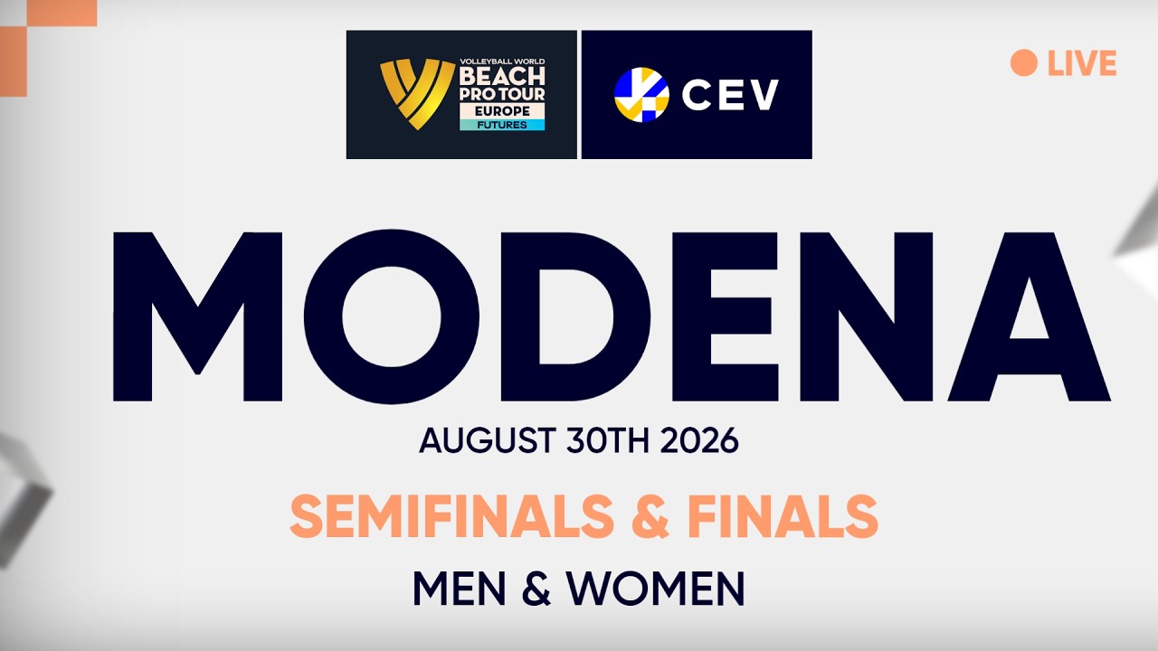 LIVE | 2026 Volleyball World Beach Pro Tour Futures | Modena | Semifinals & Finals M/W