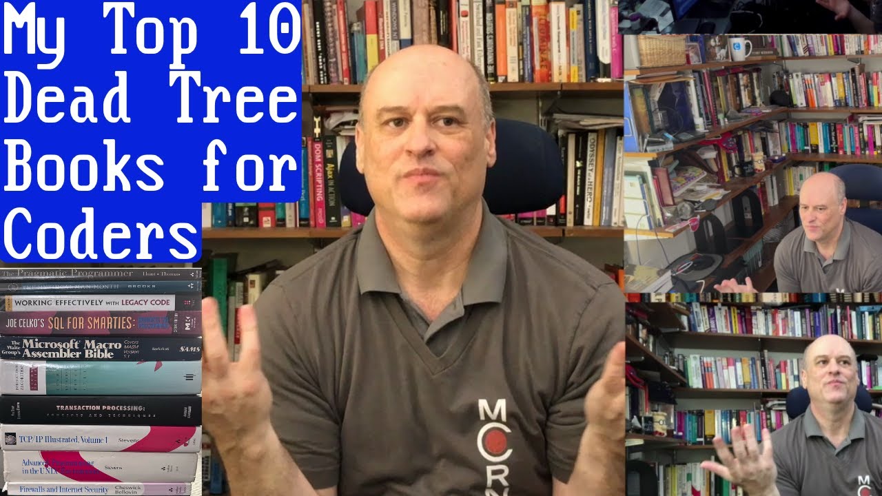 Top 10 Programming Books-Dead Tree Edition: Internet of Bugs Book Club + I prove(?) I'm not AI!!