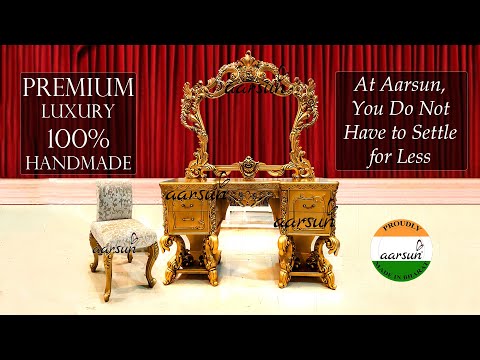 Antique Aarsun Wooden Royal Dressing Table, For Home