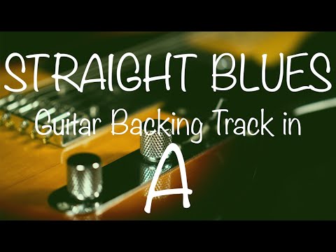 Straight Blues Guitar Backing Track in A