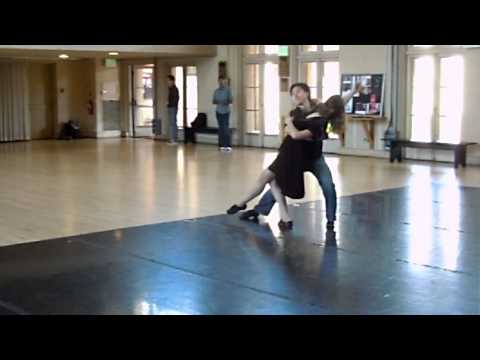 Gerentt and Tatiana dance cross-step waltz at Stanford
