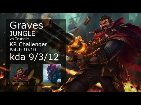 Graves vs Trundle Jungle - KR Challenger 9/3/12 Patch 10.10 Gameplay