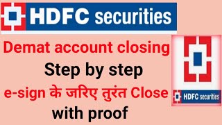 How to Close HDFC SECURITIES Demat and trading account online | @BeingInvestor