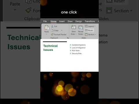 PowerPoint Transforms: Just One Click to Fix Slides with the Reset Button