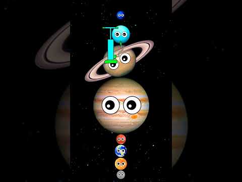Planet SIZES for BABY | Air Pump planets | Mercury Venus Earth Mars Jupiter Saturn Uranus Neptune