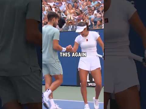 Raducanu STUNNED by Alcaraz’s shot! 😱