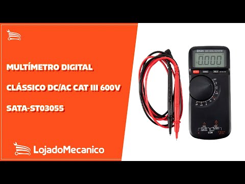 Multímetro Digital Clássico DC/AC CAT III 600V - Video
