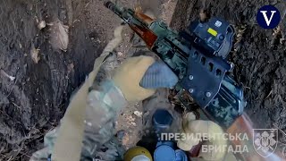 Un soldado ucraniano graba en primera persona un intenso combate en una trinchera de Donetsk