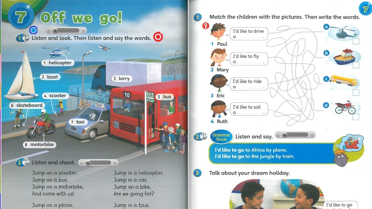 Super Minds 2 - Unit 7: Off we go