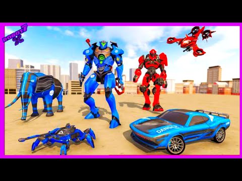 Spider Tank Robot Car Game : Flying Robot Elephant Android gameplay