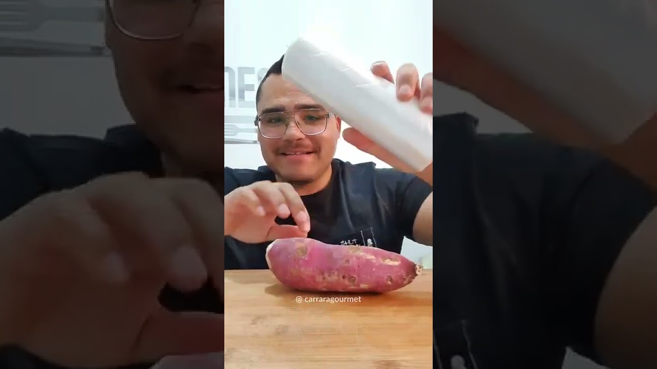 COMO COZINHAR BATATA DOCE NO MICRO-ONDAS #shorts