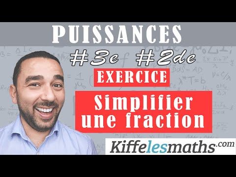 Les puissances. Simplifier une fraction avec des puissances. Seconde
