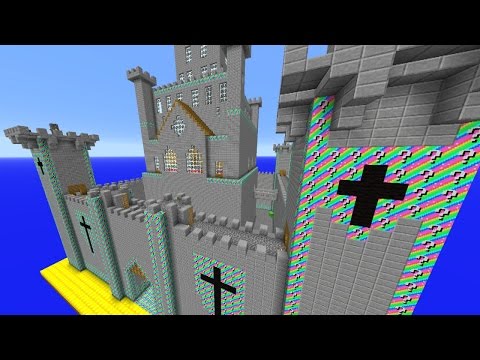 Minecraft RAINBOW LUCKY BLOCK SKY CASTLE PVP with Vikkstar, BajanCanadian & PeteZahHutt