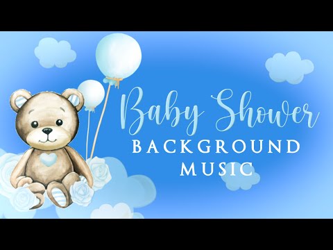 Teddy Bear Baby Shower Animated Background – Baby Boy Theme 🎈☁️ 1 Hour