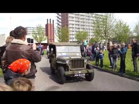 bevrijdingsritten met veteranen 1940-1945 te Leeuwarden 2015   HD