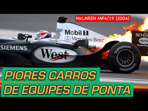 5 CARROS RUINS DE EQUIPES DE PONTA NA F1