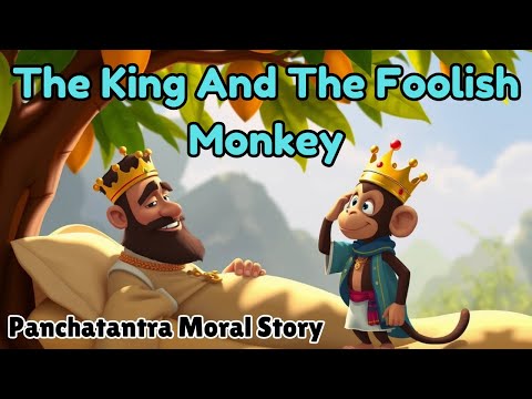 The King And The Foolish Monkey | Panchatantra Story in English | Cartoon Moral Story #cartoon