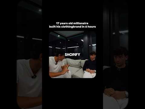 17 years old millionaire built his brand in 6 hours 😱#millionairemindset #realtalk #motivation #fy