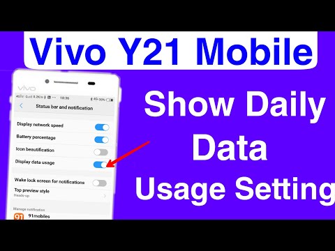 How To Show Daily Data Usage On Vivo Y21 || Vivo Y21 Show Daily Data Usage Setting
