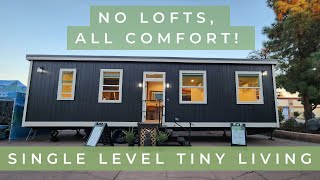 No lofts all comfort in this quality single level tiny house