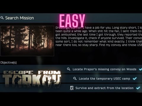 Search Mission Escape from Tarkov Quest Guide Prapor Woods Fast Easy Cool