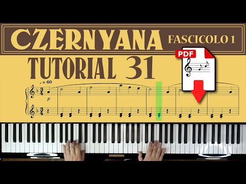 Czernyana Volume 1 - piano tutorial, exercise 31 with downloadable PDF score