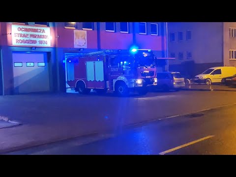 Relacja z pożaru budynku mieszkalnego w Rogoźnie Wlkp - na miejscu liczne zastępy straży pożarnej !