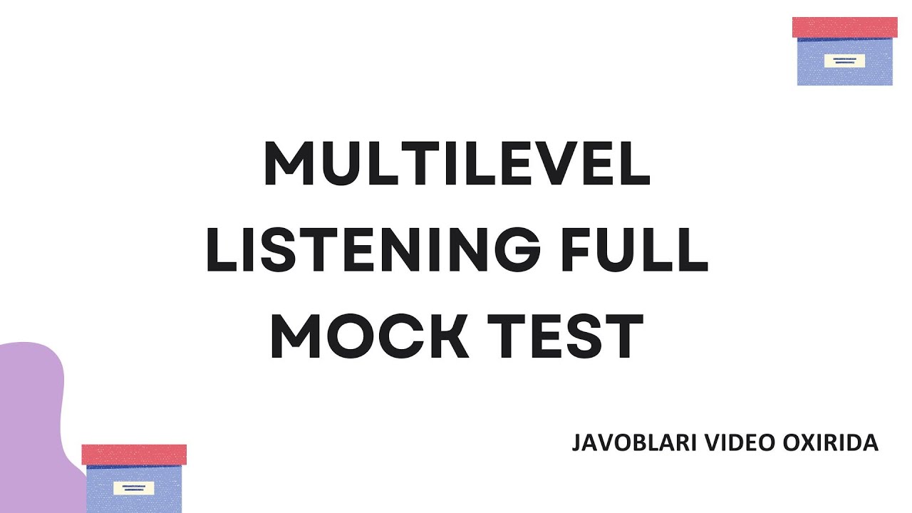 MULTILEVEL FULL LISTENING(MOCK) TEST #cefr #mocktest #multilevel