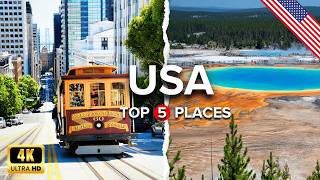 5 AMAZING Places To Visit In USA - 4K Travel Video